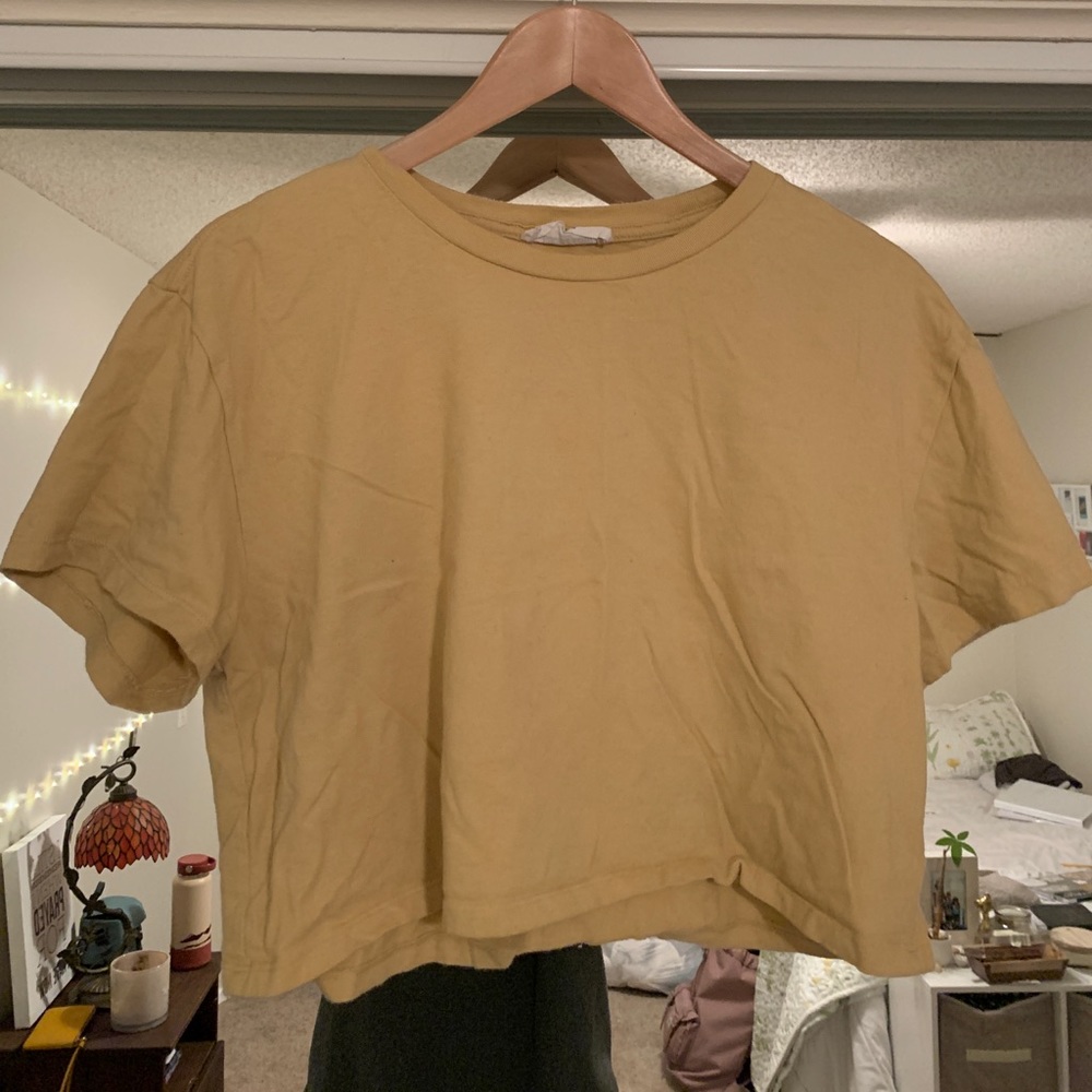 Mustard crop top